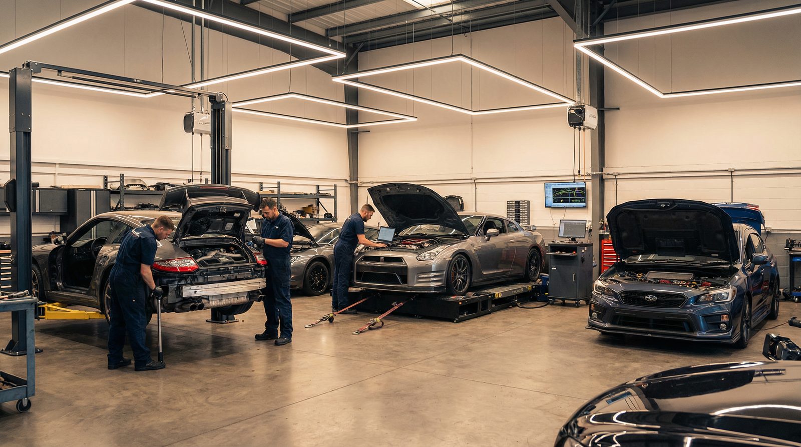 黑丝汽车改装工坊视频 - 专业改装现场